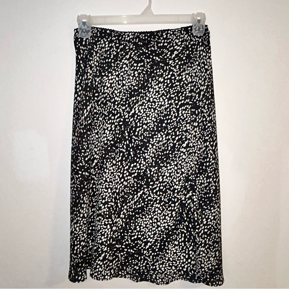 Max Studio Black and White Midi Skirt